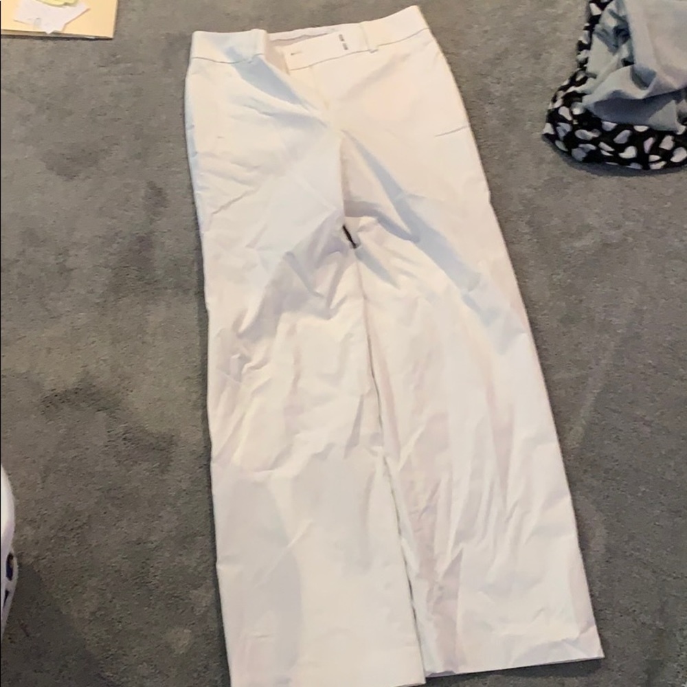Ann Taylor white work pants